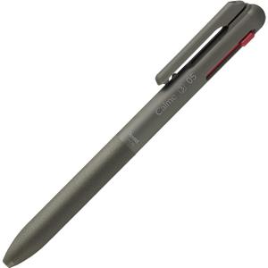 Pentel BXAC35D Calme Tri-Color Ballpoint Pen, 0.02 inches (0.5 mm), Khaki (1 Count (Pack of 1), Black,Blue)
