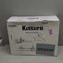 Kitsure Large Dish Drying Rack - Extendable Dish Rack, Multifunctional Dish Rack for Kitchen Counter, Anti-Rust Dish Drainers with Cutlery & Cup Holders 19.2"-26.7" L x 12.9" W, Black (Standard)