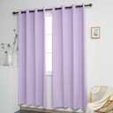 YGO Lilac Curtains 72 Inch Length Thermal Insulated Room Darkening Blackout Curtains for Girls Bedroom Set of 2 Panels