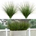 16PCS 17.3" Fake Plants Artificial Wheat Grass Greenery Plastic Plants Fake Grass Artificial Plants for Outdoor Decor Artificial Grass Plant with Greenery Stems for Indoor Home Decoration