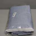 MIULEE 100% Blackout Curtains 96 Inch Long 2 Panels Set for Bedroom, Thick Faux Linen Black Out Curtain Room Darkening Back Tab Pleat Window Textured Drapes with Hooks for Living Room, Chambray Blue