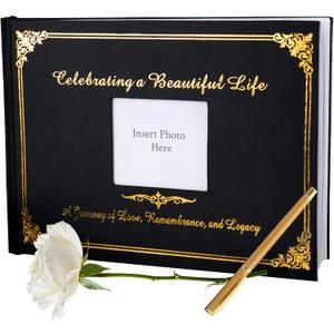 MARKKULA Funeral Guest Book for Memorial Service  Celebration of Life Sign in Book - Condolence Book - Memory Book for Funeral - Hardcover Register Book for Guests to Share Memories & Tributes