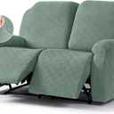 Timeles Recliner Covers Extra Wide Recliner Loveseat Covers Oversized Reclining Couch Covers Sofa Slipcovers Stretch Soft Washable (Two-Seater Oversized, Winter Mint)