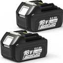 CHAUNVEN 6.0Ah Battery Replacement for Makita 18V Battery Compatible with 18 Volt BL1860B BL1850B BL1840B BL1830B BL1815B Batteries