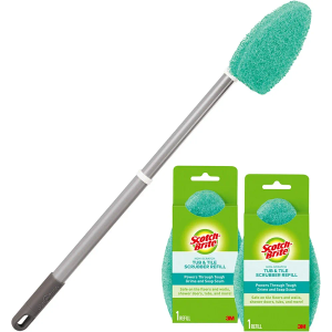 Scotch-Brite Shower, Tub and Tile Scrubber with Extendable Handle and 3 Refills