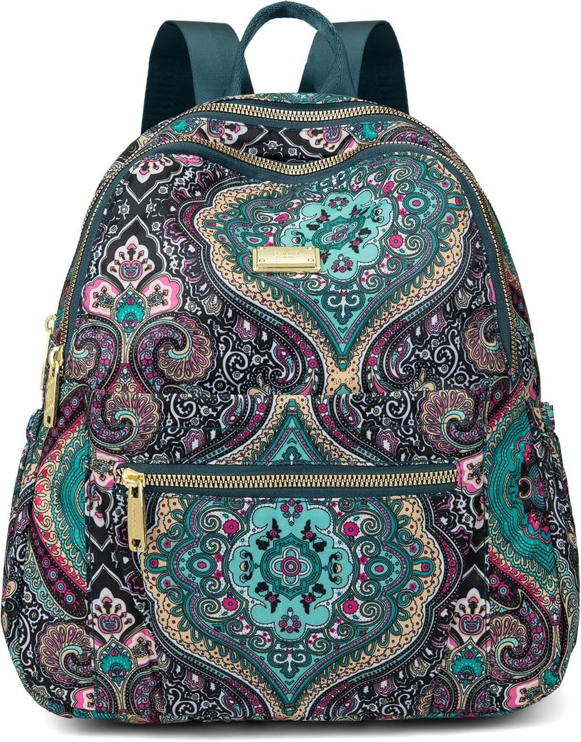 Pealwel Mini Backpack Purse for Women,Small Nylon backpacks for Ladies Backpacks Women Anti Theft Travel Bag (Bohemian)