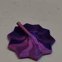 Colorful 3D Printed Expanded Sensory Fidget Star with Handles Fractal Fidget Hexagon Whirling Spiral Star Shaped Stress Relief (Red Blue)