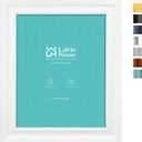 LaVie Home 8x10 Picture Frames (1 Pack, Distressed White) Rustic Photo Frame Set with Tempered Glass for Wall Mount & Table Top Display