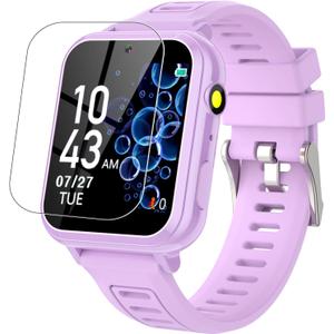 Kids Smart Watch Girls Gifts for Age 5-12, 24 Puzzle Games HD Touch Screen Watches with Video Camera Music Player Pedometer Flashlight 12/24 hr Birthday Gift 6 7 8 Year Old Girl