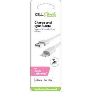 Cellcandy Fast Charge 3 Ft, for apple pin Cellcandy Fast Charge 3 Ft, for apple pin