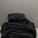 JOLLYVOGUE Twin Comforter Set, Ultra-Soft Bed in a Bag Twin Size 5 Pieces, Oeko-TEX Certified Bedding Set with Down Alternative Comforter, Sheets, Pillowcases & Shams, Black (TWIN(88"*68"))