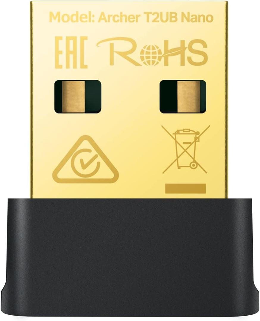 TP-Link Nano 2-in-1 USB Bluetooth WiFi Adapter AC600(Archer T2UB Nano)- Bluetooth 4.2 with 2.4G/5G Dual Band Wireless Network Adapter for Desktop PC, WPA3, Supports Windows 11,10, 8.1,8, 7