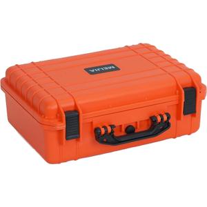 MEIJIA All Weather Portable IP67 Waterproof Protective Case, Hard Camera Case with customizable foam, Perfectly Protection of Camera, Drones,Pistols,Lens,Equipments,18.5 x14.06x6.93inches(Orange)