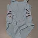 SHENHE Girl's Colorblock Cut Out One Piece Swimsuit Beach Sports Swimwear Bathing Suit Blue 12 Years
