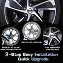 5PCS Wheel Center Caps Compatible with Altima Rogue Murano Maxiam Kicks Frontier Sentra, 54mm/2.12" Car Wheel Hub Caps,ABS Rim Center Hub Cover (2.12''Silvery)