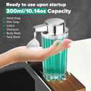Automatic Soap Dispenser Foam for Kitchen: 11 OZ Glass Touchless Clear Auto Foaming Soap Dispenser for Bathroom - Hand Dish Lotion Home Countertop Kids - Family Couple