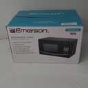 Emerson 0.9 Cu. Ft. Compact Countertop Microwave Oven with Touch Control, LED Display, 900W, 6 Auto Menus with Removable Glass Turntable and Child Safety Lock, MW9255W, White