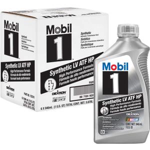 Mobil 1 Full Synthetic LV Automatic Transmission Fluid HP, 6-Pack of 1 quarts