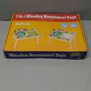 Activity Table, Montessori Toys for 1 2 Year Old Girls Boy Gifts, 7 in 1 Wooden Sensory Play Table for Toddler 1 2 3, Learning Toys for Baby 12-18 Months 1st Christmas Birthday Gifts