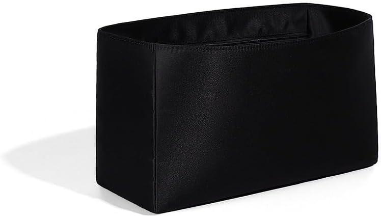 Silk Tote Bag Organizer Water-Resistant Fits Herbag 19/31/39 Insert Organizer Shaper with Pocket Protector(Black,19)