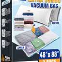 XX-Jumbo Size 48''X88'' Vacuum Storage Space Bags Extra Large for Blanket, Bedding, Comforters, Carpet, Sofa Pad Mattress, Pump Not Included (2 Pack)
