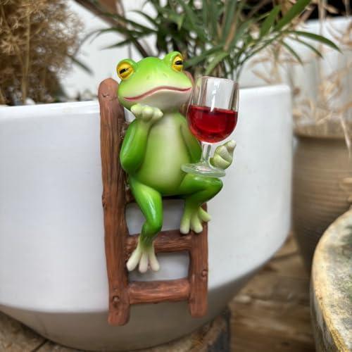 MTYOKQ Whimsical Garden Decor, Patio & Balcony Accessories, Fairy Garden Figurines with Flower Frog for Outdoor Plants