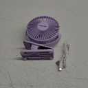 Gaiatop Portable Clip on Fan Battery Operated, Small Powerful 3 Speed Quiet 360 Rotate, USB Rechargeable Mini Personal Cooling Fan for Desk Table Home Office Stroller Camping Women Gifts Purple