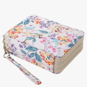 Lbxgap Portable Colored Printing Pattern Pencil Case Holds 72 pcs Pencils Bag Organizer with Handy Wrap Portable- Multilayer Holder for Watercolor Pens or Markers, Pencil Case Organizer for Artist