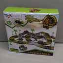 Dinosaur Toys,Create A Dinosaur World Road Race,Flexible Track Playset and 2 pcs Cool Dinosaur car for 3 4 5 6 Year & Up Old boy Girls Best Gift (Green)