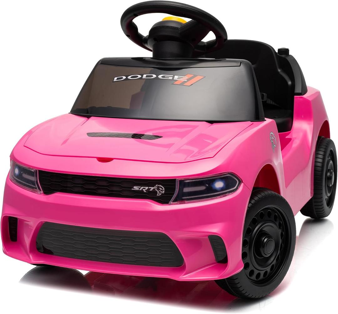 Licensed Dodge Electric Ride on Car for Toddlers Aged 1-3 w/Music & Horn, 30.7116.5417.32 inchs