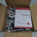 3" Caster Wheels Set of 4, Heavy Duty Casters with Brake, No Noise Locking Casters with Polyurethane (PU) Wheels, Swivel Plate Castors Pack of 4