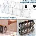 Belt Organizer - Clear Stackable Belt holder for Closet and Drawer Storage - 5 Compartments with Removable Dividers, Multi-Purpose Display Bins With Inserts For Ties, Socks, underwear (1)