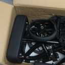 Lightweight Knee Scooter Crutch Alternative, Foldable & Adjustable Knee Scooter for Adults for Foot Surgery, Steerable Knee Walker with Detachable Storage Basket, Includes DIY Stickers-Black