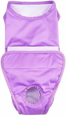 Full Body Dog Diaper with a Puppy Nappies Physiological Dog Surgery Recovery Suit for Dogs Cats After Surgery, Soft Breathable Pet Bodysuit Alternative Surgical Suit Puppy Wear (Purple, Large)