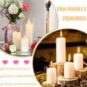 72 Pack Ivory Pillar Candles Bulk Set, 2x3 2x6 2x8 Inch - 24 Each Size, Dripless Smokeless Clean Burning for Wedding Centerpieces, Home Decor, Church, Romantic Ambiance