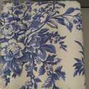 Laura Ashley - King Quilt Set, Soft & Reversible Cotton Floral Bedding with a Medium Weight Feel, 3 Piece Bed Set with Matching Pillowcases (Bedford Delft Blue)