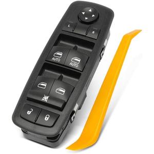 YHTAUTO Master Power Window Switch Driver Side for Dodge Ram 1500, Journey, Grand Caravan, Jeep Liberty, Chrysler Town & Country, 3+9 Pins, 10 Button, Dual Auto Up and Down Window Control Switch