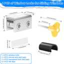 Window Locks, 6 Sets Sliding Window Locks, Sliding Door Lock, Childproof Safety Window Lock Clamps Window Bar or Home School and Office Yellow