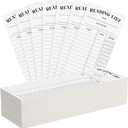 Colarr 100 Pcs Reading List Bookmark 7.9 x 3 Inch Tracker Library Cards Log Book Tracker Notecards for Reading Lover Readers Literary Gifts Book Accessories Supplies