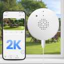 3MP 2K Window Camera, 2.4GHz WiFi 6 Window Security Camera, Blacklight Full-Color Night Vision, Smart AI Detection & Descriptive Alert, 24/7 Recording, No-Drill Magnetic Mount, 2 Packs