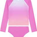 Hurley Girls Two-piece Rashguard Set (Big Kid), Size 10
