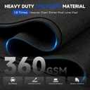 Uyittour 15Ft Round Pool Liner Pad for Above Ground Pools, 360G/M Extra Thick Heavy Duty Under Pool Mat, Seamless Puncture Resistant Geotextile Fabric Ground Padding, Extends Liner Life, Black