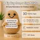 Tiny Potato - Positive Crochet with 30 Swappable Affirmation Cards | Small Gifts for Women, Teen Girls, for Birthday, Mental Health, Friendship, Emotional Support | Mothers Day Present Idea for Women
