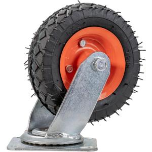 AlveyTech Front Caster Wheel with Fork & Axle - For Hoverboard Go Kart Kits - Shockproof Anti-Mark Tire (Gray) with Durable Metal Alloy Mounting Plate - Hover 1 Replacement Tires (6" Wheel)