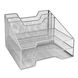 Wire Mesh Silver Documents File Keeper Organizer