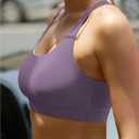 RUNNING GIRL Sports Bras for Women,Padded Sports Bra Tank Top Sexy Crisscross Back High Impact Longline Workout Yoga Bra (L)