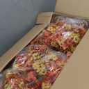 Set of 2 Fall Artificial Boxwood Topiary Trees Fake Mums Fall Flowers Shrubs Bushes Plants with Ground Spike Faux Fall Artificial Tree with Autumn Elements Artificial Flower Topiary for Indoor Outdoor