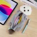 Otter Pencil Pouch, Cute Otter Zipper Pencil Pouch, Plush Animal Pencil Case Bag for Office Classroom Supplies