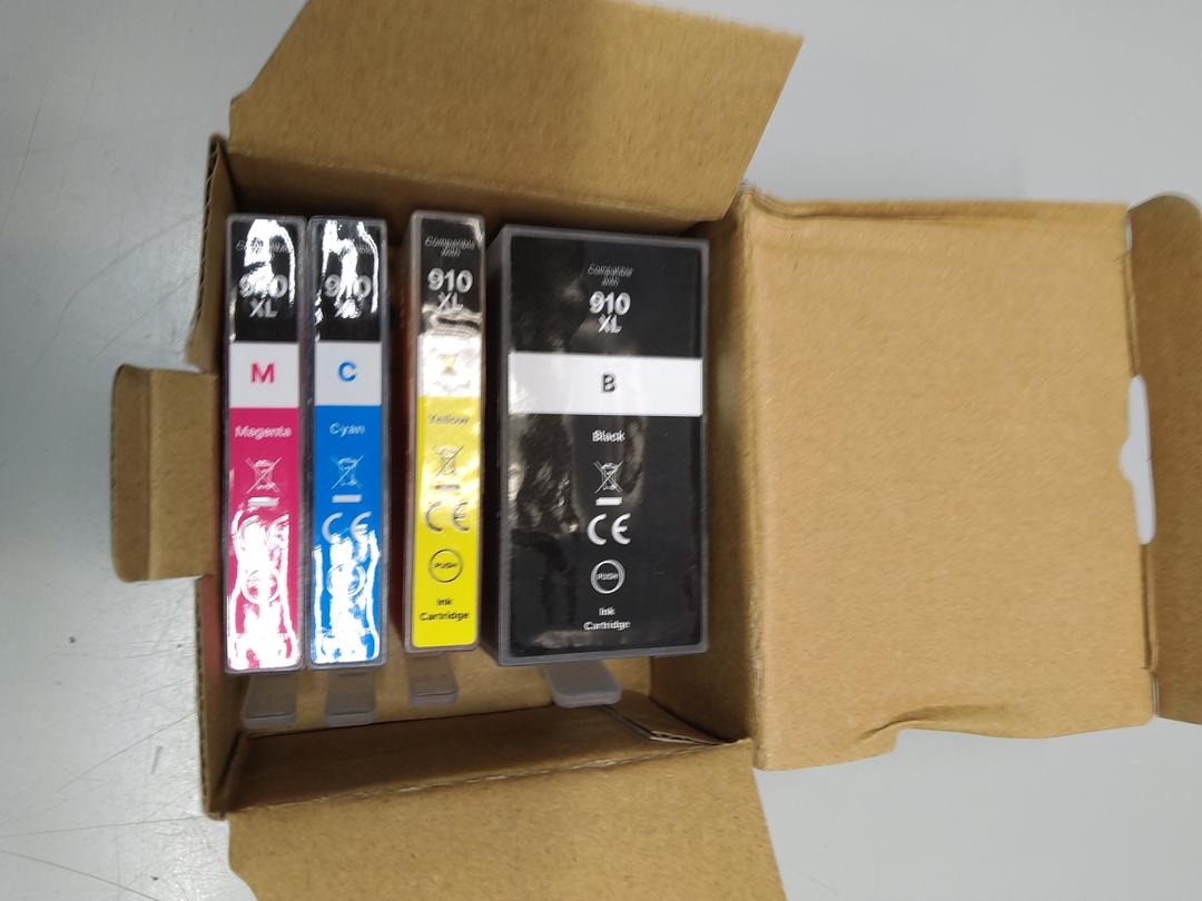 910XL Ink Cartridges for HP Printers (4Pack) Black Cyan Magenta Yellow Replacement for HP 910XL Ink Cartridges Combo Pack Works for OfficeJet 8010 8020 Series, Pro 8025e 8020, 8030 Series 3JB41AN