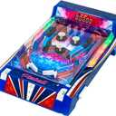 Merchant Ambassador Retro Arcade Electronic: Pinball - Tabletop Game, Vibrating Bumpers, LED Lights, Sound Effects, 1 Player, Ages 6+